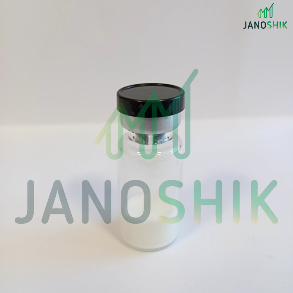 Vial photographed with Janoshik test 105081