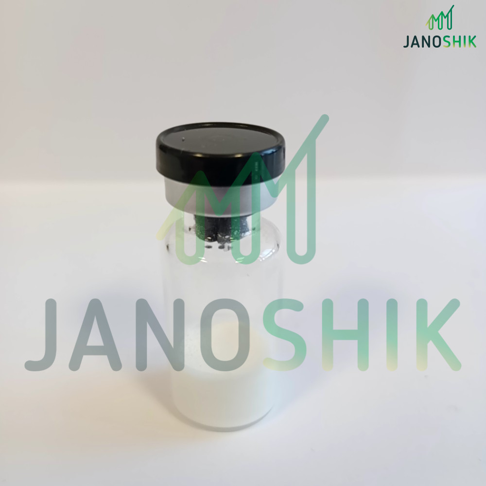 Vial photographed with Janoshik test 105083