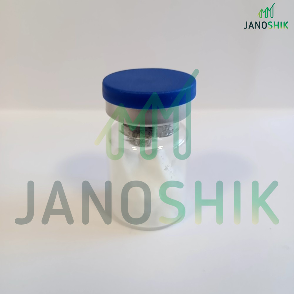 Vial photographed with Janoshik test 105087