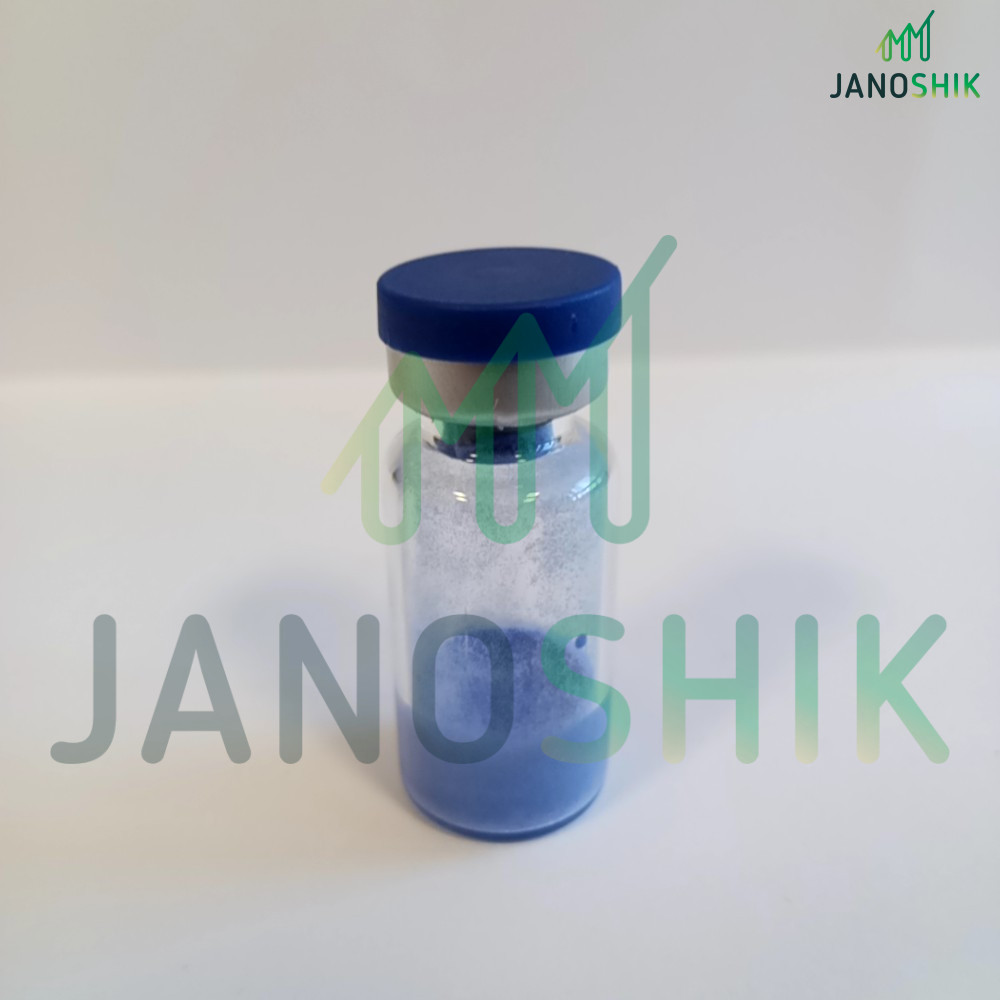 Vial photographed with Janoshik test 105100