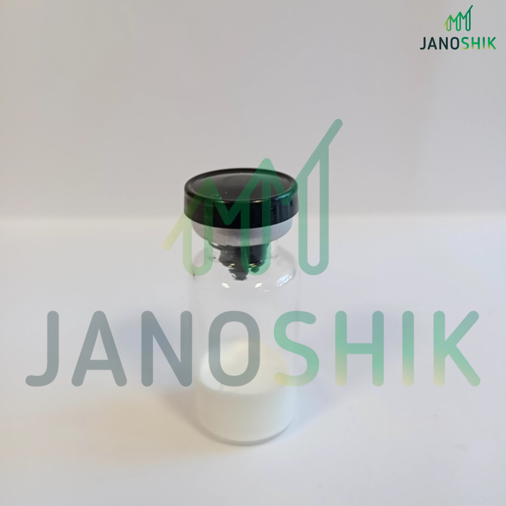 Vial photographed with Janoshik test 105103